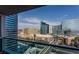 Relax on this balcony with views of towering city buildings and busy highways; ideal spot for enjoying the urban skyline at 4575 Dean Martin Dr # 3007, Las Vegas, NV 89103