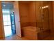 Bathroom featuring a soaking tub, glass shower and neutral finishes at 4575 Dean Martin Dr # 3007, Las Vegas, NV 89103