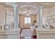 Cozy living room with decorative columns and neutral decor at 7581 Slipstream St, Las Vegas, NV 89139
