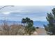 Backyard view featuring landscaping and mountain views in distance at 800 Fetter Ct, Henderson, NV 89052