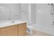 Bathroom with vanity and full bath/shower with tiled walls at 8805 Jeffreys St # 2082, Las Vegas, NV 89123