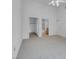 Spacious main bedroom with carpet flooring, ceiling fan, closet and open bathroom at 8805 Jeffreys St # 2082, Las Vegas, NV 89123