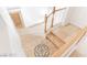 Decorative tiled staircase features white banisters and natural wood treads at 10227 Sunset Gardens Dr, Las Vegas, NV 89135