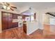Functional kitchen with a breakfast bar, modern appliances, and lots of counter space at 1209 Shifting Sands Dr, Las Vegas, NV 89108