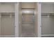 Bedroom closets with built in shelving and closet rods at 141 Fox Lake Ave, Las Vegas, NV 89148