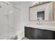 Modern bathroom featuring a glass-enclosed shower and contemporary vanity at 20 Pebble Hills Ct, Las Vegas, NV 89141