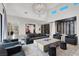 Open concept living area showcasing modern decor, stylish seating and open doorway to dining room at 20 Pebble Hills Ct, Las Vegas, NV 89141