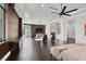 Expansive bedroom with fireplace, seating and access to outdoor space at 20 Pebble Hills Ct, Las Vegas, NV 89141