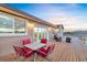 An inviting outdoor deck provides a perfect spot for dining and relaxing with scenic views at 2590 Luke St, Pahrump, NV 89060