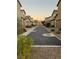A street of homes featuring desert landscaping has just been repaved at 3160 Del Dotto Walk, Henderson, NV 89044