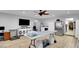 Expansive bonus room with modern appliances, bright lighting, and tiled floors at 3675 W Maule Ave, Las Vegas, NV 89118