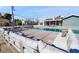 Backyard pool area with comfortable lounge seating at 3675 W Maule Ave, Las Vegas, NV 89118