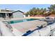 Backyard pool area with comfortable seating and ample space for entertaining at 3675 W Maule Ave, Las Vegas, NV 89118