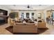 Bright and spacious living room featuring a fireplace and neutral color palette at 3863 Glasgow Green Dr, Las Vegas, NV 89141