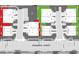 Community map showcasing the layout of townhomes, green spaces, and street access at 8629 Ensworth St # 111, Las Vegas, NV 89123