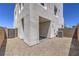Contemporary exterior showing the patio, landscape and architectural details at 8629 Ensworth St # 113, Las Vegas, NV 89123