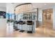 Stylish bar featuring counter seating, storage, and city view at 200 W Sahara Ave # 4101, Las Vegas, NV 89102