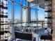 Dining area offering amazing city views through floor to ceiling windows at 200 W Sahara Ave # 4101, Las Vegas, NV 89102