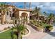 Inviting home exterior features a charming entryway with stone steps and lush greenery at 2540 Red Arrow Dr, Las Vegas, NV 89135