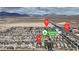 A scenic aerial view showcases the home's location near a community park and Centennial Parkway at 4211 Enchanting Sky Ave, North Las Vegas, NV 89081