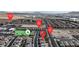 Strategically marked aerial view features Centennial PKWY, N. Lamb Blvd, E. Azure Ave and a community park at 4211 Enchanting Sky Ave, North Las Vegas, NV 89081