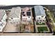 Aerial view of the home, showcasing the backyard layout, neighbors, and the home's position within the community at 4211 Enchanting Sky Ave, North Las Vegas, NV 89081