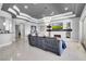 Open-concept living room with fireplace and modern finishes at 5812 Shangri La Night Ct, Las Vegas, NV 89149