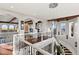 Elegant foyer with a staircase, wrought iron railings, and a chandelier creating a grand entrance at 8455 Stange Ave, Las Vegas, NV 89129