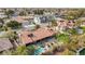 Beautiful backyard with a swimming pool, spa, patio, desert landscaping, and privacy at 3236 Cliff Sieler Ct, Las Vegas, NV 89117
