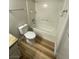 Bathroom features a single sink vanity and a tub-shower combo at 3318 N Decatur Blvd # 1056, Las Vegas, NV 89130