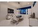 Elegant dining room with modern furnishings, statement lighting, and an inviting atmosphere at 4087 Villa Rafael Dr, Las Vegas, NV 89141