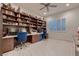 Spacious office features built-in shelves, dual workstations, and bright natural light at 4087 Villa Rafael Dr, Las Vegas, NV 89141