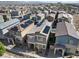 Aerial view of rooftops with solar panels in a suburban neighborhood at 4371 Fire Glow Ave, North Las Vegas, NV 89084