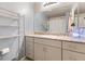 Modern bathroom with granite counters, sleek fixtures and ample storage at 4371 Fire Glow Ave, North Las Vegas, NV 89084