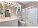 Bathroom featuring a shower/tub combination with modern fixtures and finishes at 4963 Pensier St, Las Vegas, NV 89135