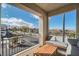 A comfortable balcony offers outdoor seating and a scenic view of the neighborhood at 524 Teovani St # 826, Henderson, NV 89052