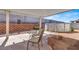Cozy backyard featuring covered patio and above ground pool at 531 Coolidge Ave, Henderson, NV 89015