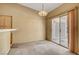 Dining area with sliding glass doors leading to the outdoor patio space at 7772 Buckwood Ct, Las Vegas, NV 89149