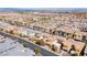 Bird's eye view of a residential area, highlighting contemporary home designs and street layouts at 80 Pristine Glen St, Las Vegas, NV 89135