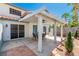 Cozy backyard patio featuring outdoor seating and lush landscaping at 8224 Crystal Star Ct, Las Vegas, NV 89145