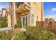 Charming townhouse with private patio and mature landscaping, offering a cozy outdoor retreat at 11298 Merado Peak Dr, Las Vegas, NV 89135