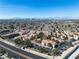 Expansive aerial view of the neighborhood with the Las Vegas skyline and mountains in the background at 1405 S Nellis Blvd # 2087, Las Vegas, NV 89104