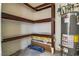 Utility room with water heater, shelving, and storage space at 1405 S Nellis Blvd # 2087, Las Vegas, NV 89104