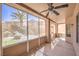 Relaxing outdoor patio space with beautiful views of the landscaped backyard at 1821 Eagle Mesa Ave, Henderson, NV 89012