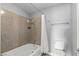 Compact bathroom with a shower and bathtub combination and a standard commode at 2451 N Rainbow Blvd # 2067, Las Vegas, NV 89108