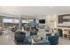Spacious living room with stylish furniture, fireplace, and outdoor views at 515 Serenity Point Dr, Henderson, NV 89012