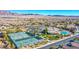 Aerial view of the community center, pickleball courts, pool, and amenities at 5944 Saddle Horse Ave, Las Vegas, NV 89122