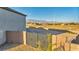 Backyard gate with desert landscaping at 9570 Verde Way, Las Vegas, NV 89149