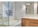 Bathroom with soaking tub and glass enclosed shower at 15 Via Mantova # 308, Henderson, NV 89011