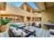 Comfortable outdoor patio with stylish seating and decor, perfect for relaxation and entertaining at 15 Via Mantova # 308, Henderson, NV 89011